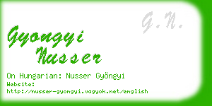 gyongyi nusser business card