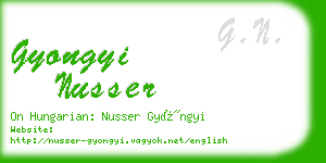 gyongyi nusser business card